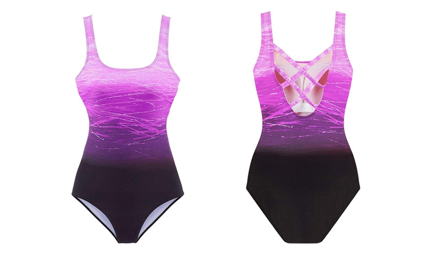 Image 7: Crossover Back Swimsuit