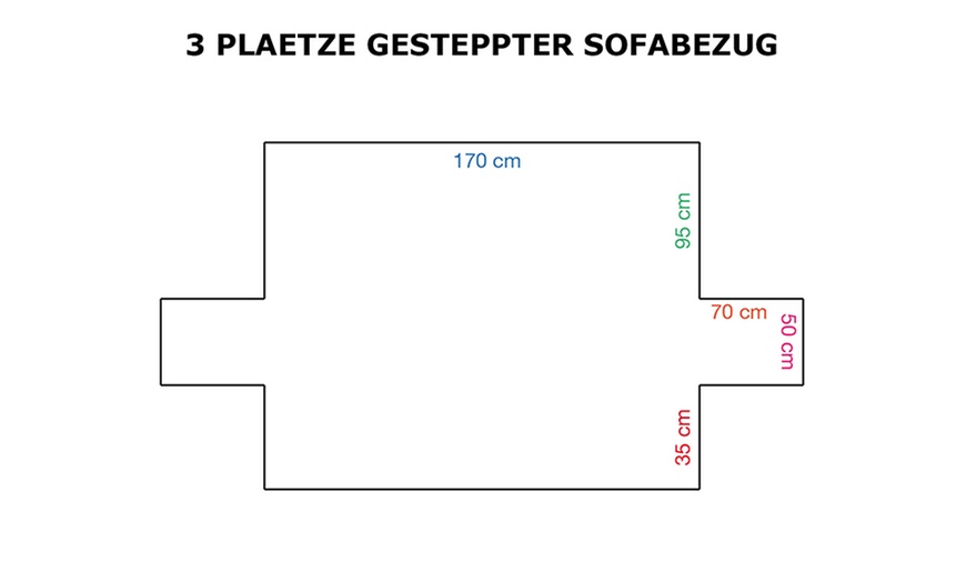 Image 15: Zweifarbiger, gepolsterter Sofabezug