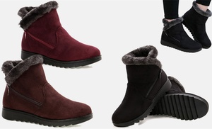 Women's Waterproof Plush Warm Ankle Boots