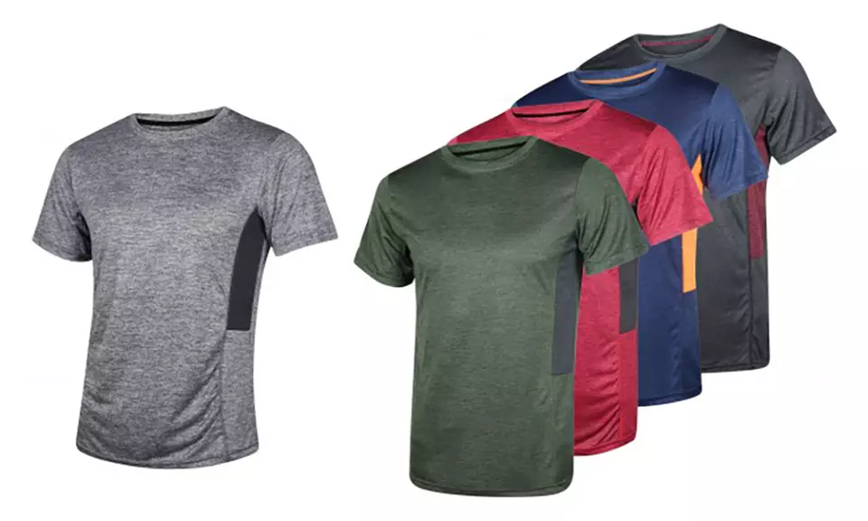 5-Pack Real Essentials Men's Dry Fit Active Performance T-Shirt (S-2XL) - Primary Image