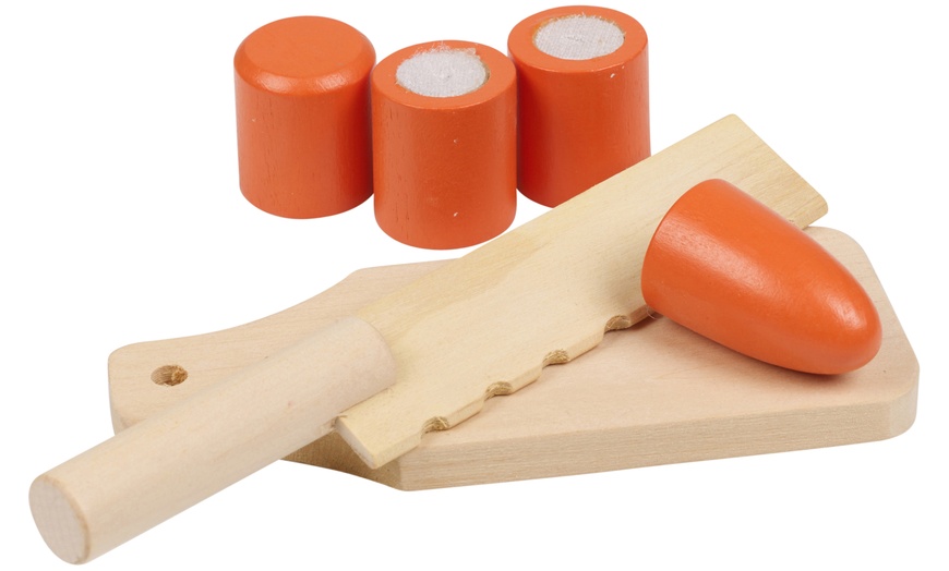 Image 9: Set of Pretend Play Wooden Food Playsets