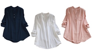 Women's Summer Baggy Long Sleeve Blouse