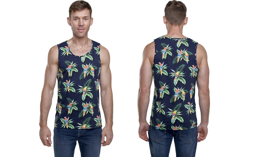 Floral Print Men's Tank Top | Groupon