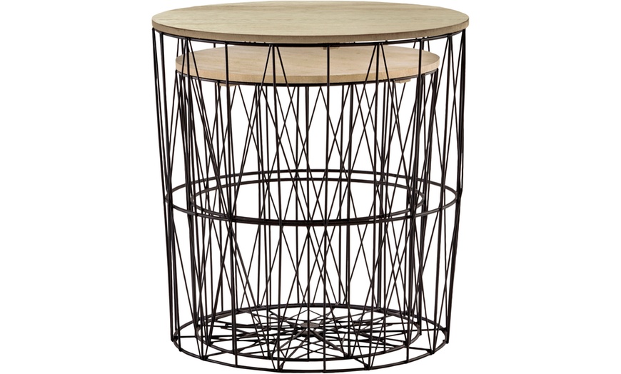 Image 6: Two Geometric Wire Coffee Tables