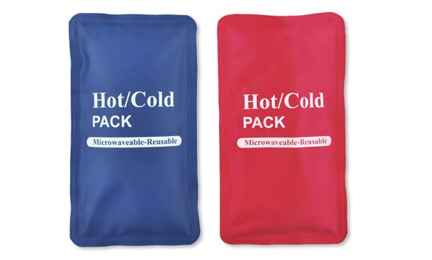 Image 1: 1 ou 2 packs de 2 poches de gel chaud ou froid réutilisables