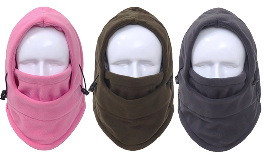 Image 19: Six-in-One Winter Thermal Fleece Hat