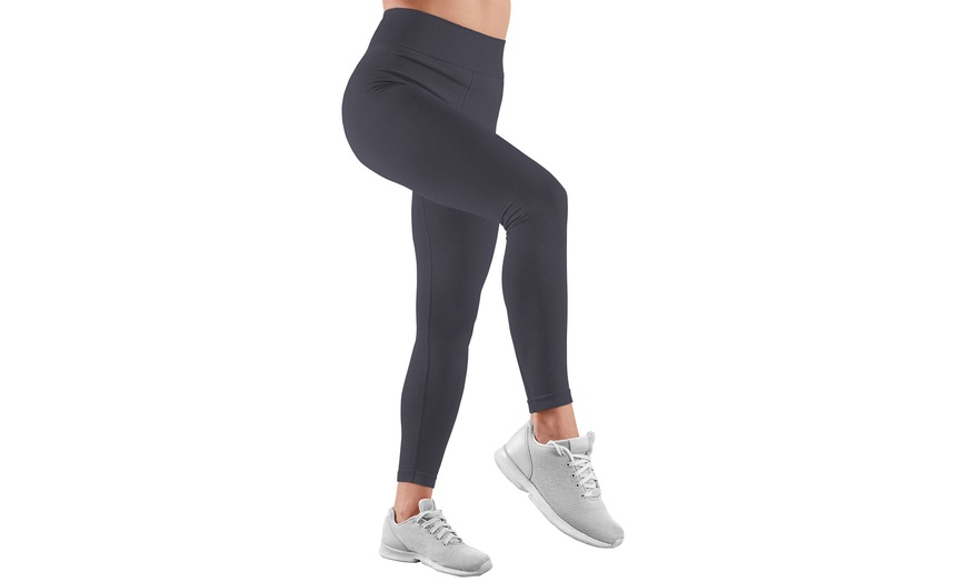 Image 9: Tummy Control High-Waisted Elasticated Fleece Legging
