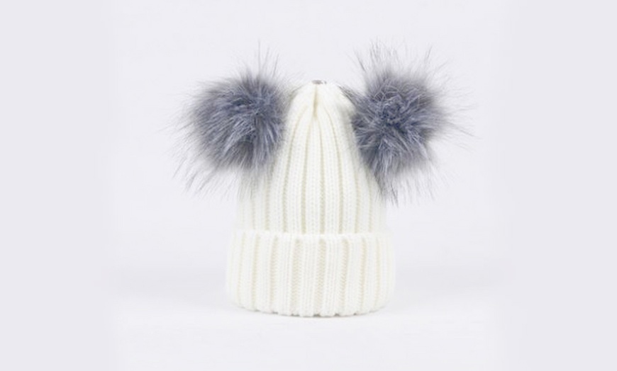 Image 6: Double Pom Pom Winter Hat 