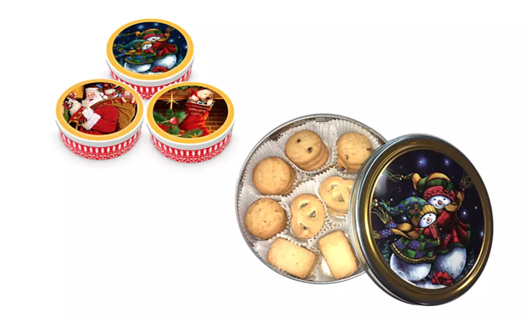 3 assortiments de biscuits de Noël, boîtes de 100 gr - Primary Image
