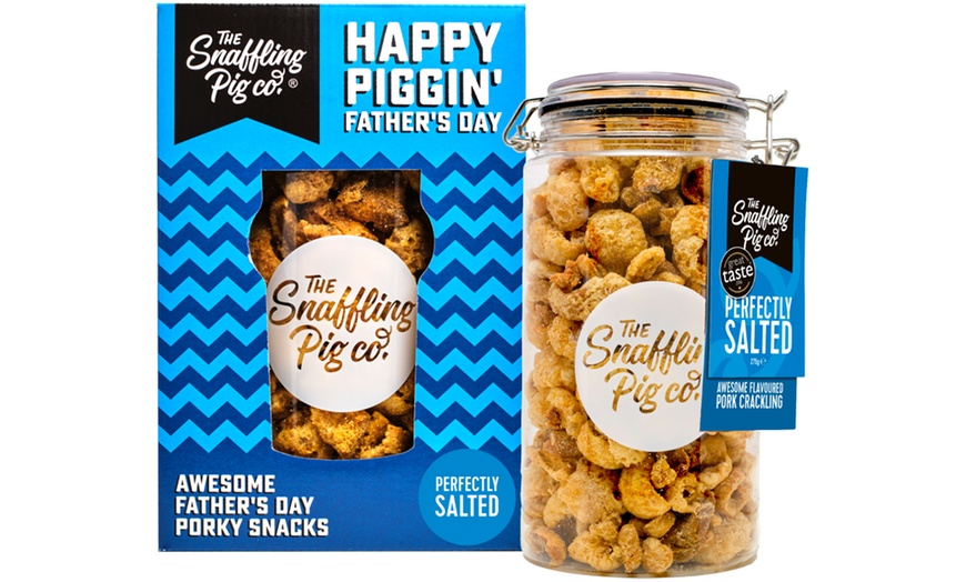 Image 3: Snaffling Pig Father's Day Pork Crackling Gift Jar 160g
