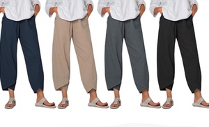 Women's Elastic Waist Loose Pants