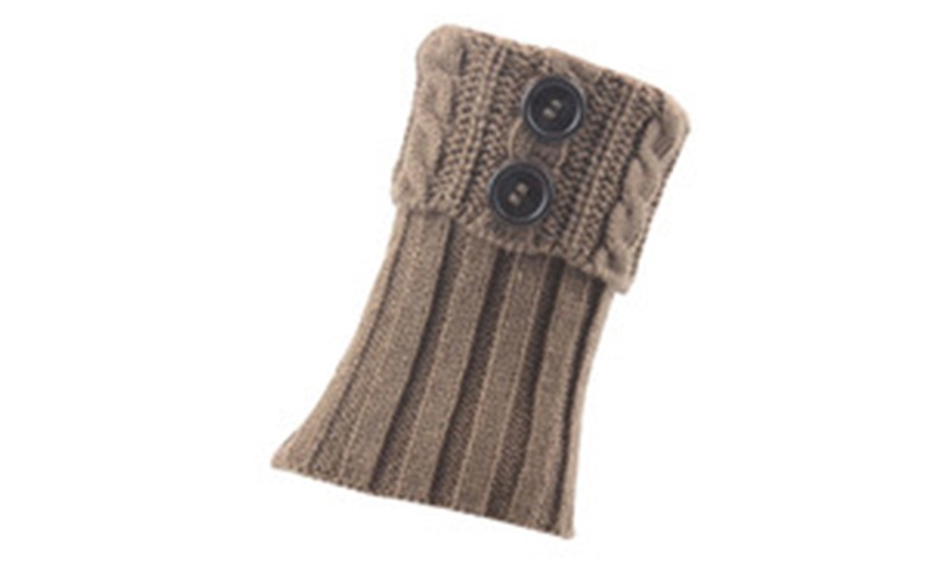 Image 7: One Pair Winter Warm Boot Cuffs for Women