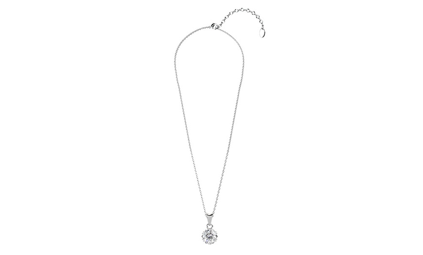 Image 3: Mini Heart Moissanite Diamond Necklace 1 Carat