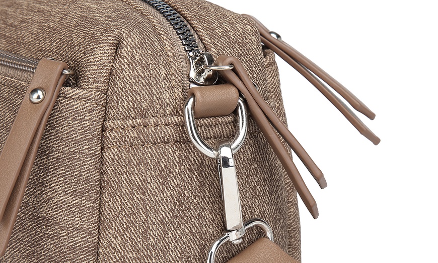 Image 6: Jacquard Strap Water-resistant Crossbody Bag