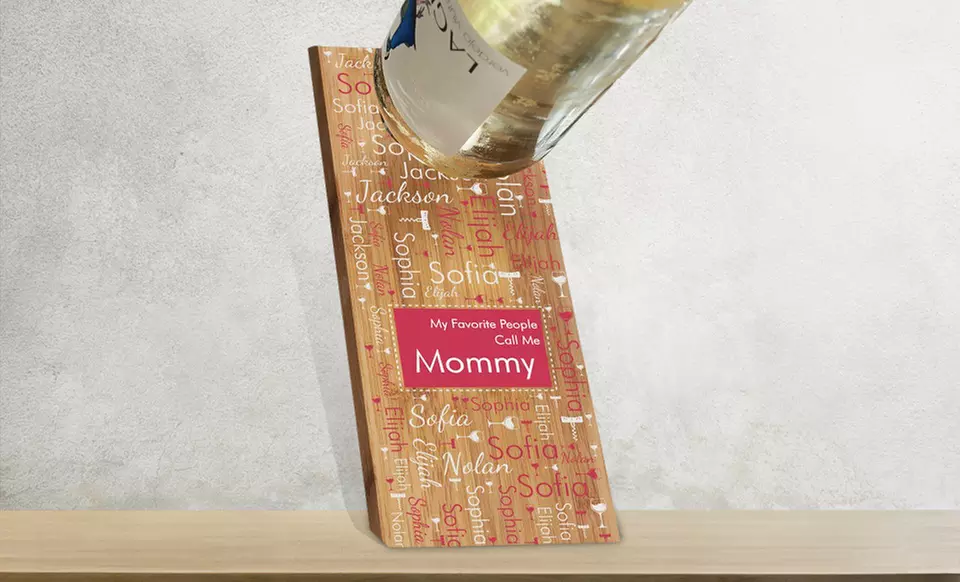 Personalized Wine Bottle Balancer with Name and Initial