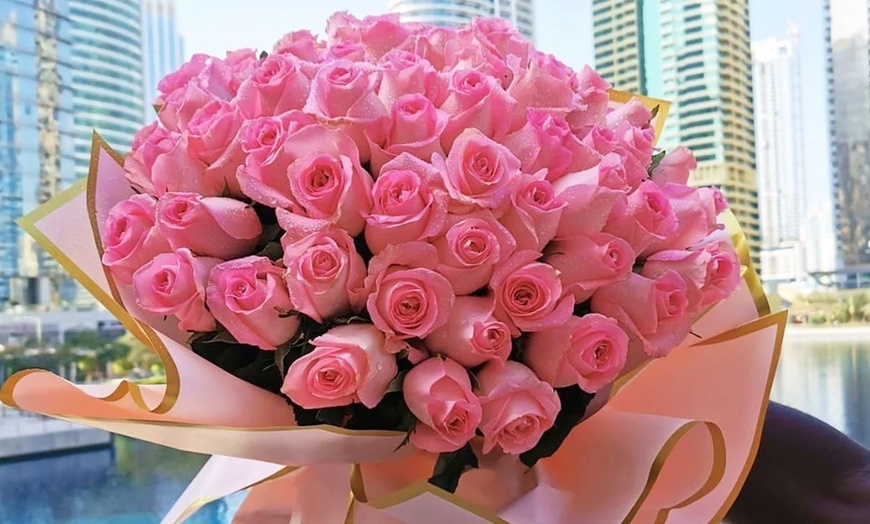 Image 1: Handcrafted Bouquets of Roses for Any Occasion in Dubai