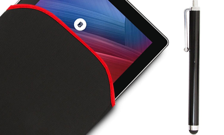 Image 3: GVC 10-inch Universal Black Neoprene Protective Cover for Tablet 