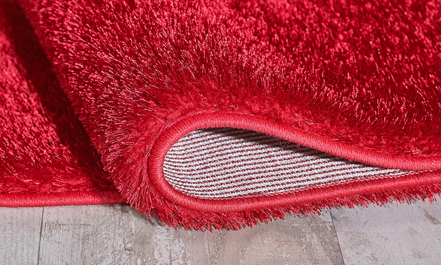 Image 17: Shimmer Soft Shiny Thick Shaggy Rug