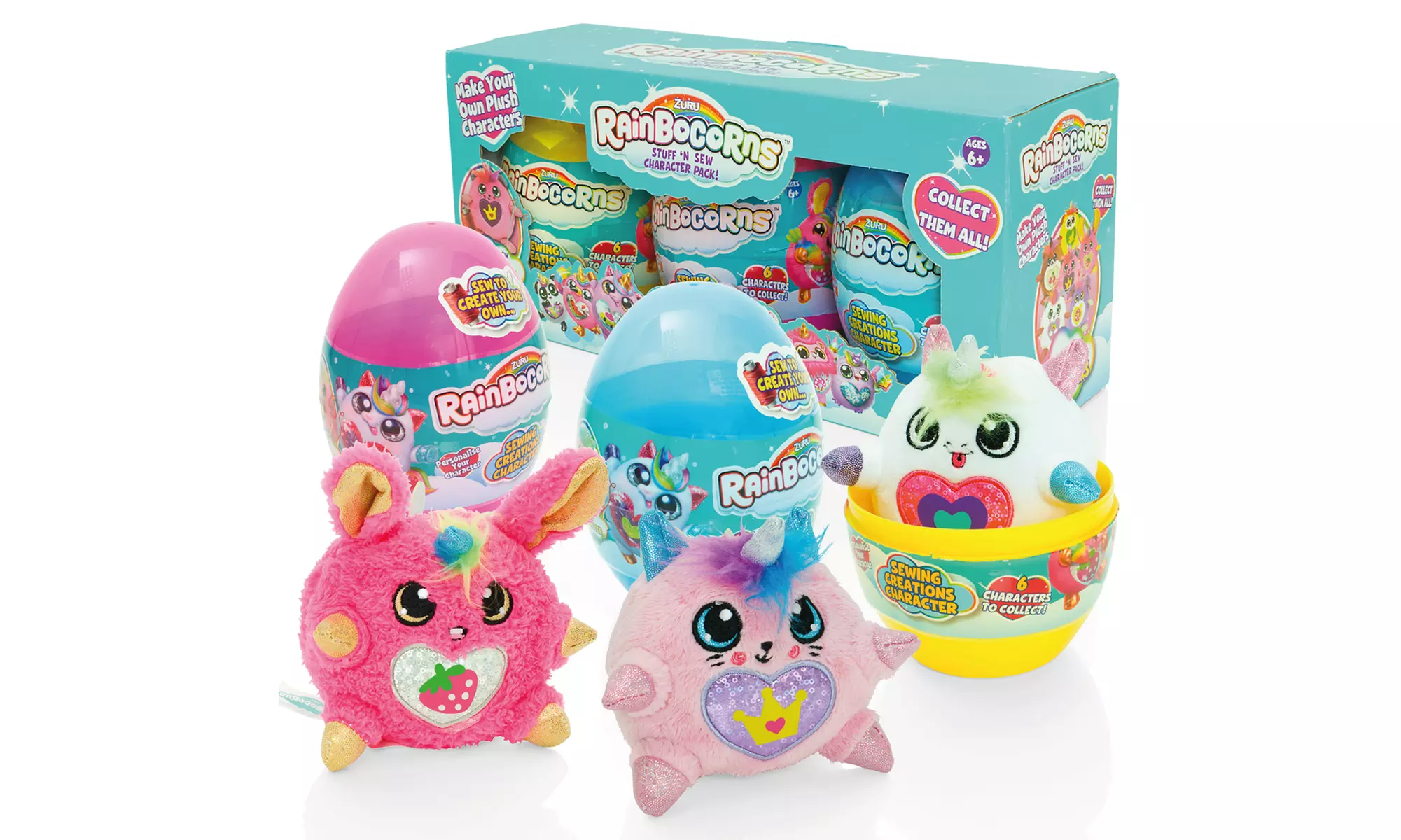 Set of Three Rainbocorns Stuff-and-Sew Characters - Primary Image