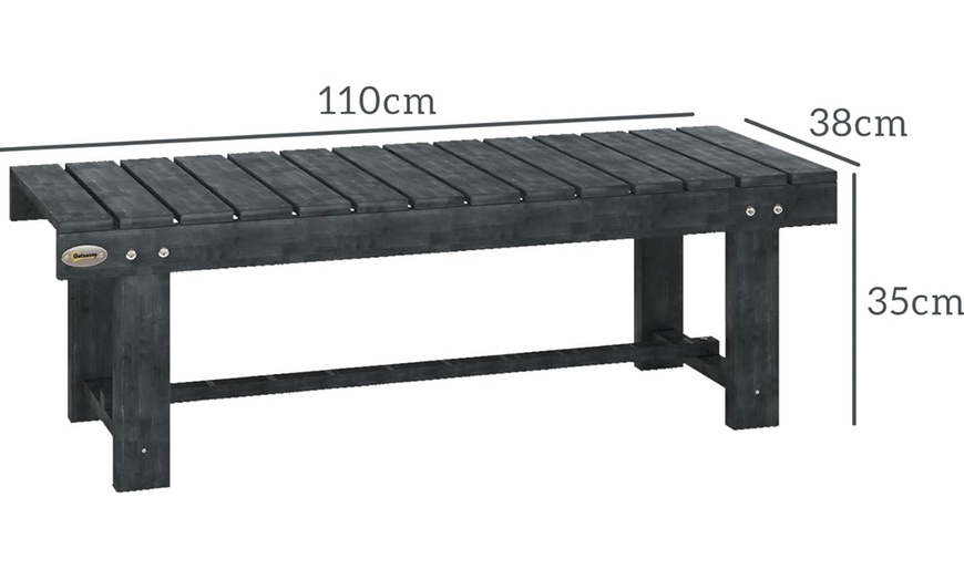 Image 16: Outsunny Outdoor Bench, Picnic, Wooden or Aluminium