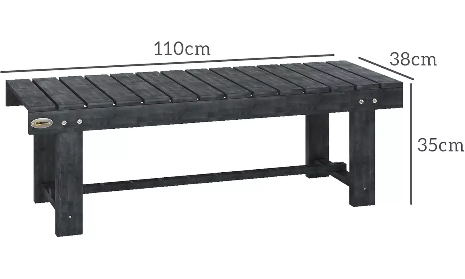 Outsunny Outdoor Bench, Picnic, Wooden or Aluminium