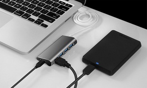 4-Port USB 3.0 Portable Hub 