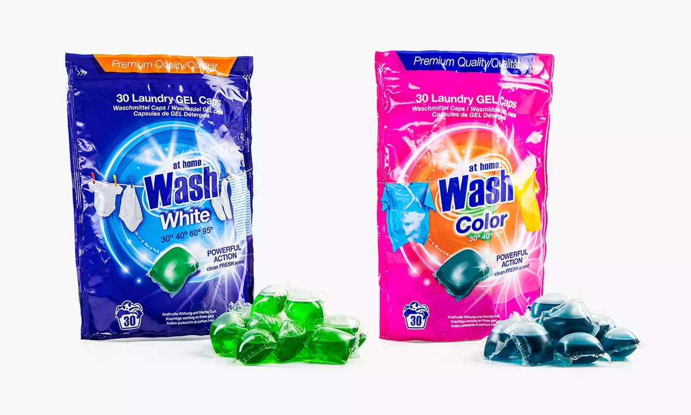 30, 90, 180 ou 360 lessives en capsules pour tissue blancs et colorés - Primary Image