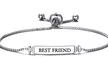 1x, 2x oder 3x Philip Jones Freundschaft-Armband in Silber veredelt mit Swarovski®-Kristallen im Modell nach Wahl - Second Medium