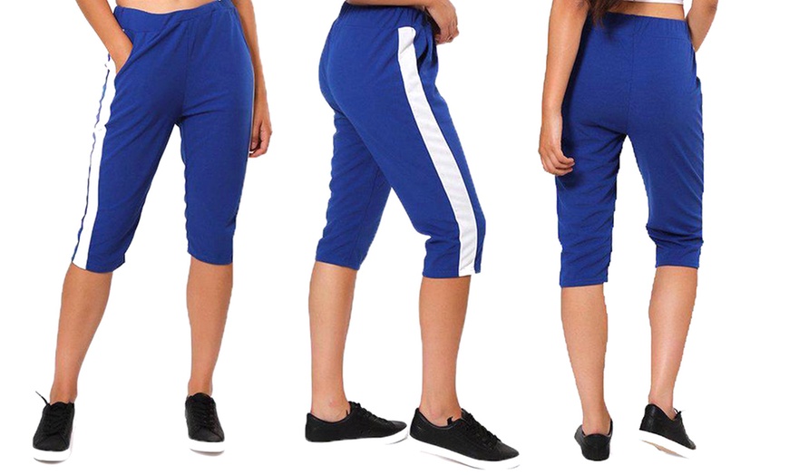 Image 5: Side Stripe Capri Bottoms