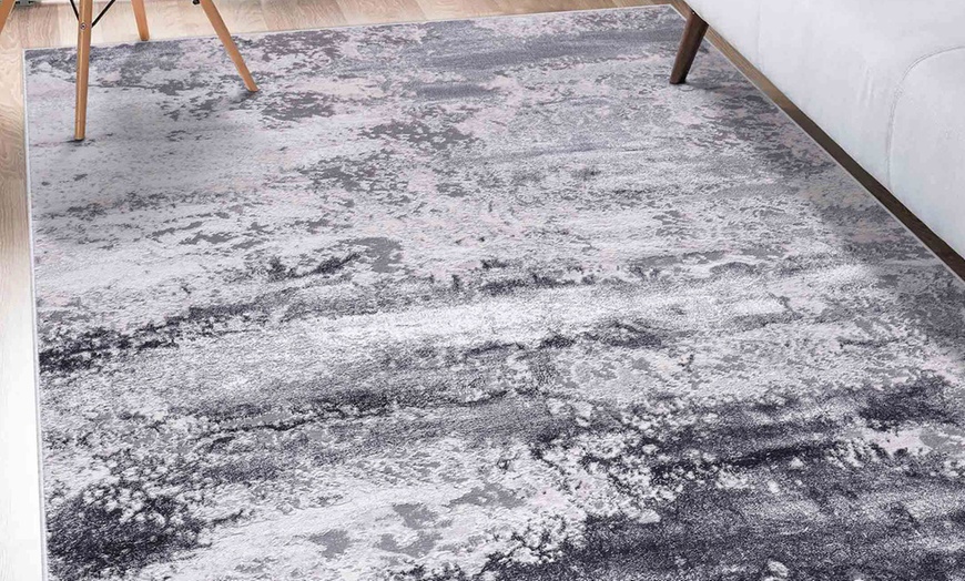 Image 14: Grunge Sprayed Textured Area Rug