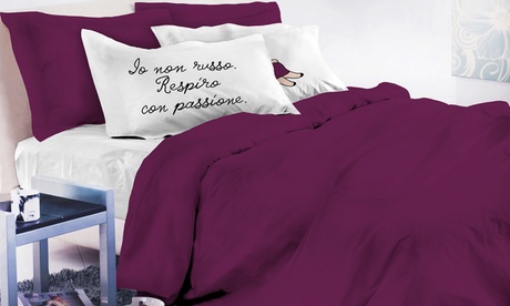 Parure copripiumino Original con 2 federe in tinta unita e 2 federe in cotone disponibile in varie fantasie