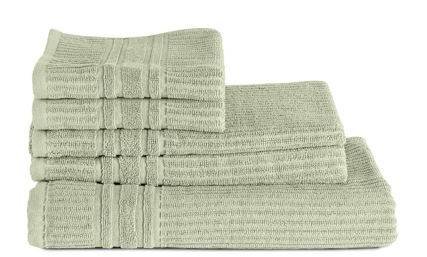 Image 17: Set di 5 asciugamani in puro cotone