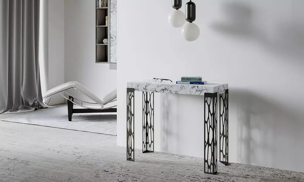 Console extensible / table de salle à manger, modèle ""Ghibli", avec rallonges jusqu'à 14 personnes, livraison offerte - Primary Image