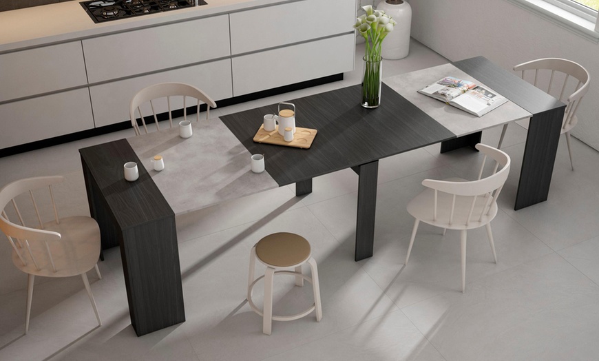 Image 21: Extendable Console Table for 6 people or up to 14 people