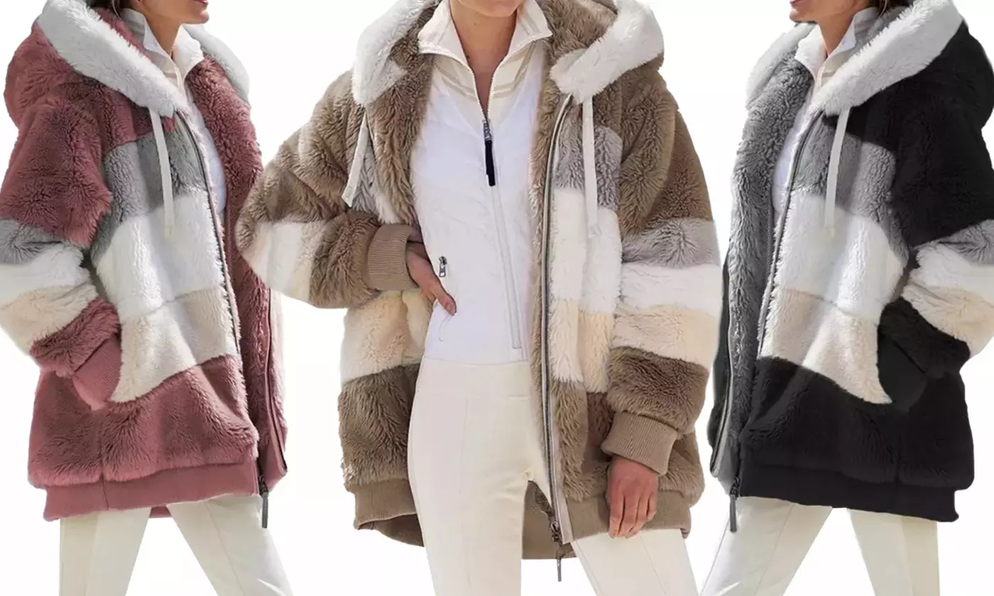 Cárdigan a rayas con capucha