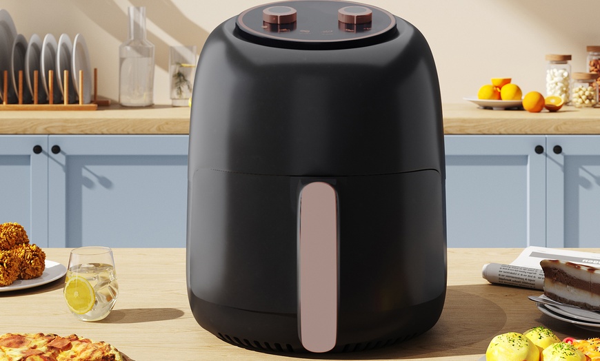 Image 3: 5.5L Knob Air Fryer Black