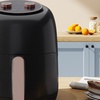 Image 3: 5.5L Knob Air Fryer Black