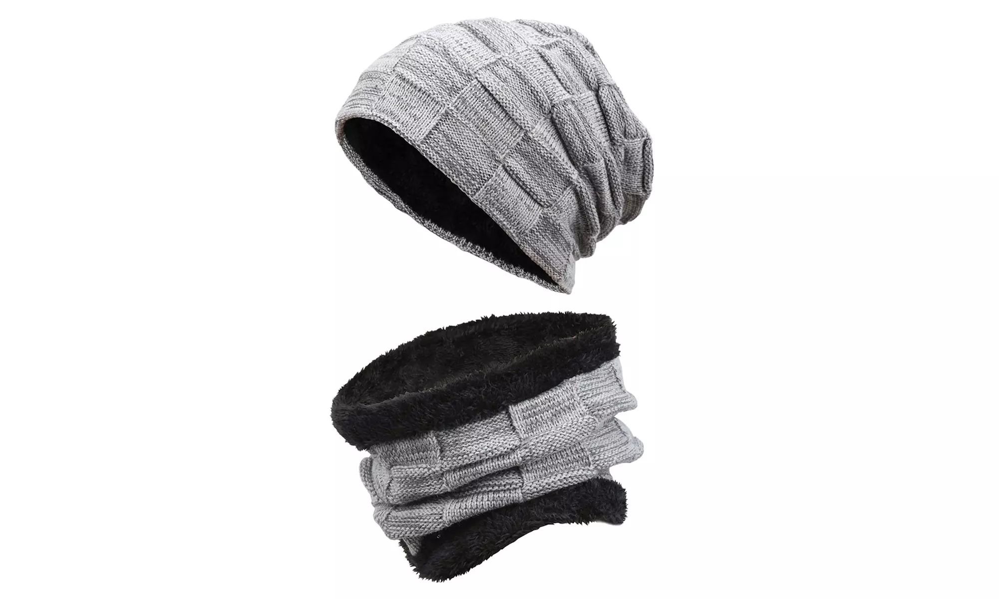 1x oder 2x Beanie oder Set mit Beanie & Schal mit Fleece-Innenseite