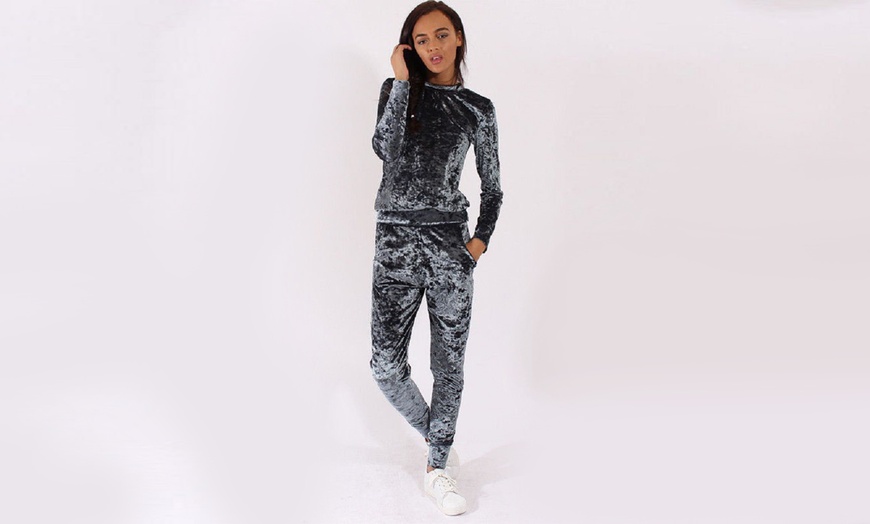 Image 11: Crushed Velvet Tracksuit