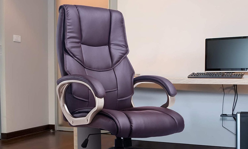 Image 5: HomCom Adjustable Office Chair