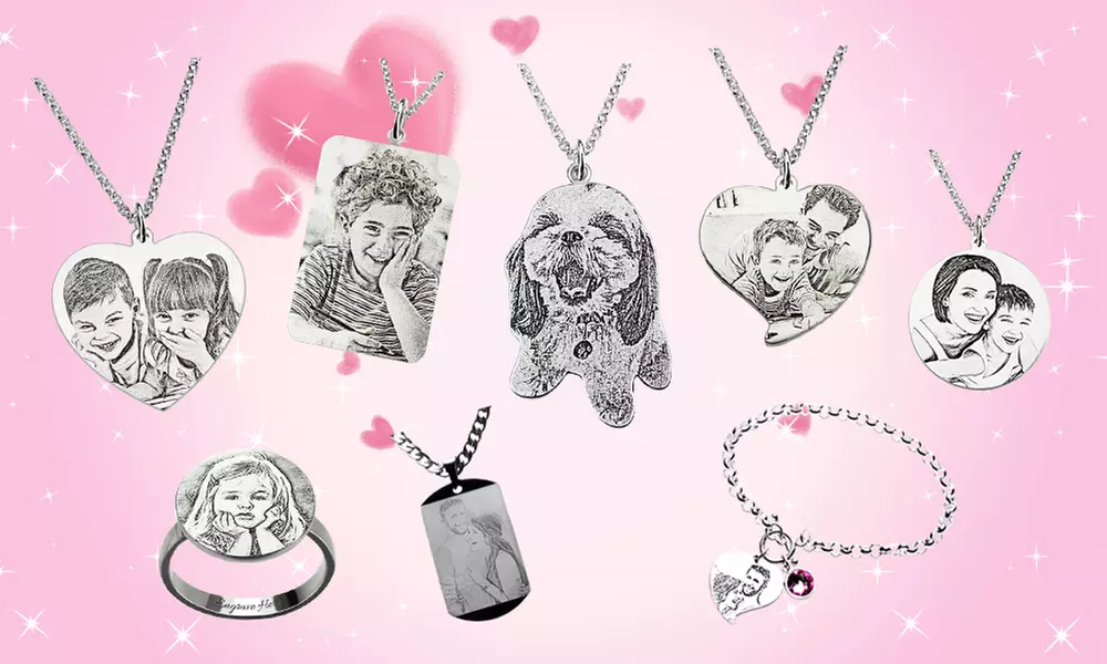 Collier, bracelet ou bague personnalisables avec photos à 24,99 € avec Justyling - Primary Image