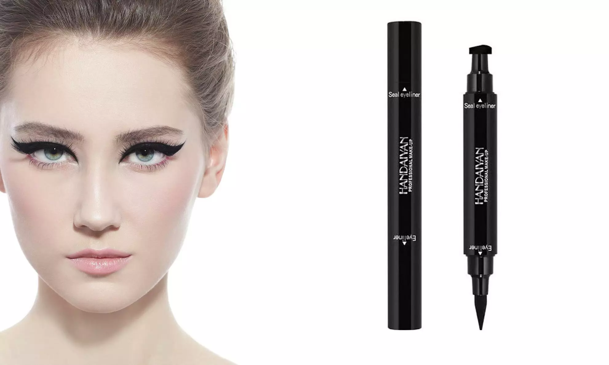 1 ou 2 sets d'eyeliner 2-en-1 waterproof par Glamza - Primary Image