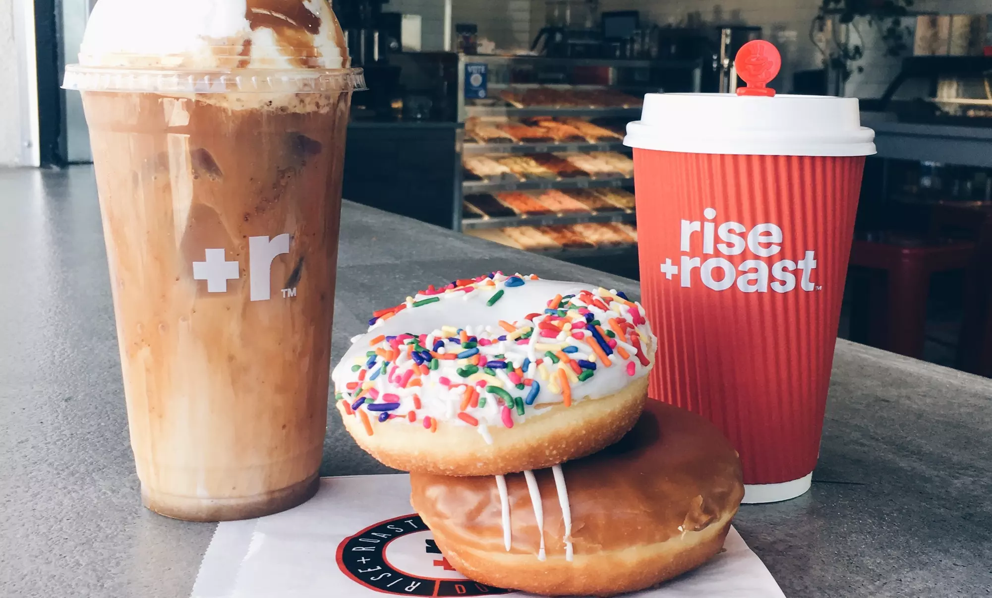 Donuts and Coffee at Rise + Roast (Up to 40% Off). Three Options Available. - Primary Image