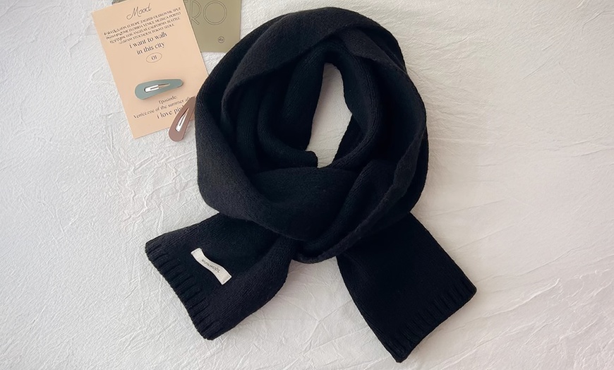 Image 4: Unisex-Strickschal aus Wolle
