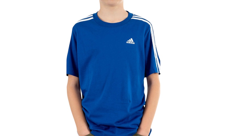 Image 44: Adidas Boys' Unisex Cotton Crew Neck Short Sleeve T-Shirt