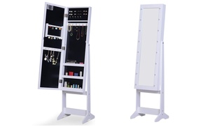 HomCom Floor Standing LED Mirror Cabinet