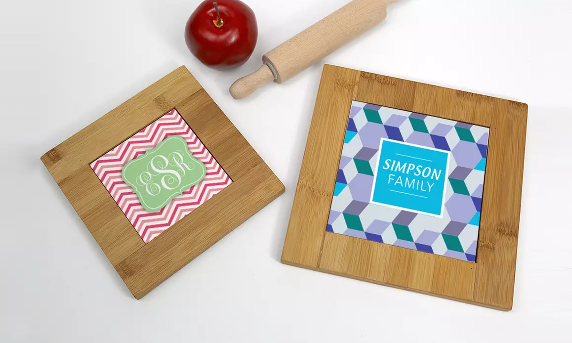 Custom Cork Hot Pads or Bamboo Trivet from Monogram Online (Up to 75% Off) - Primary Image