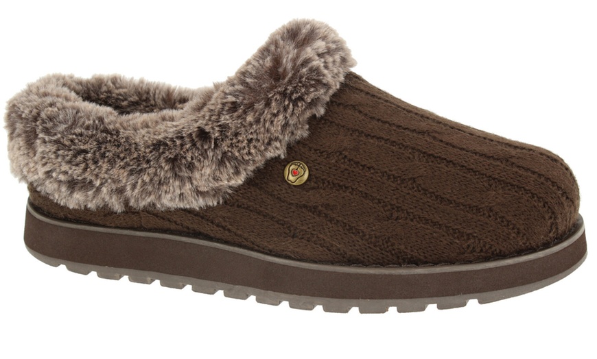 Image 8: Skechers Faux-Fur-Lined Slippers