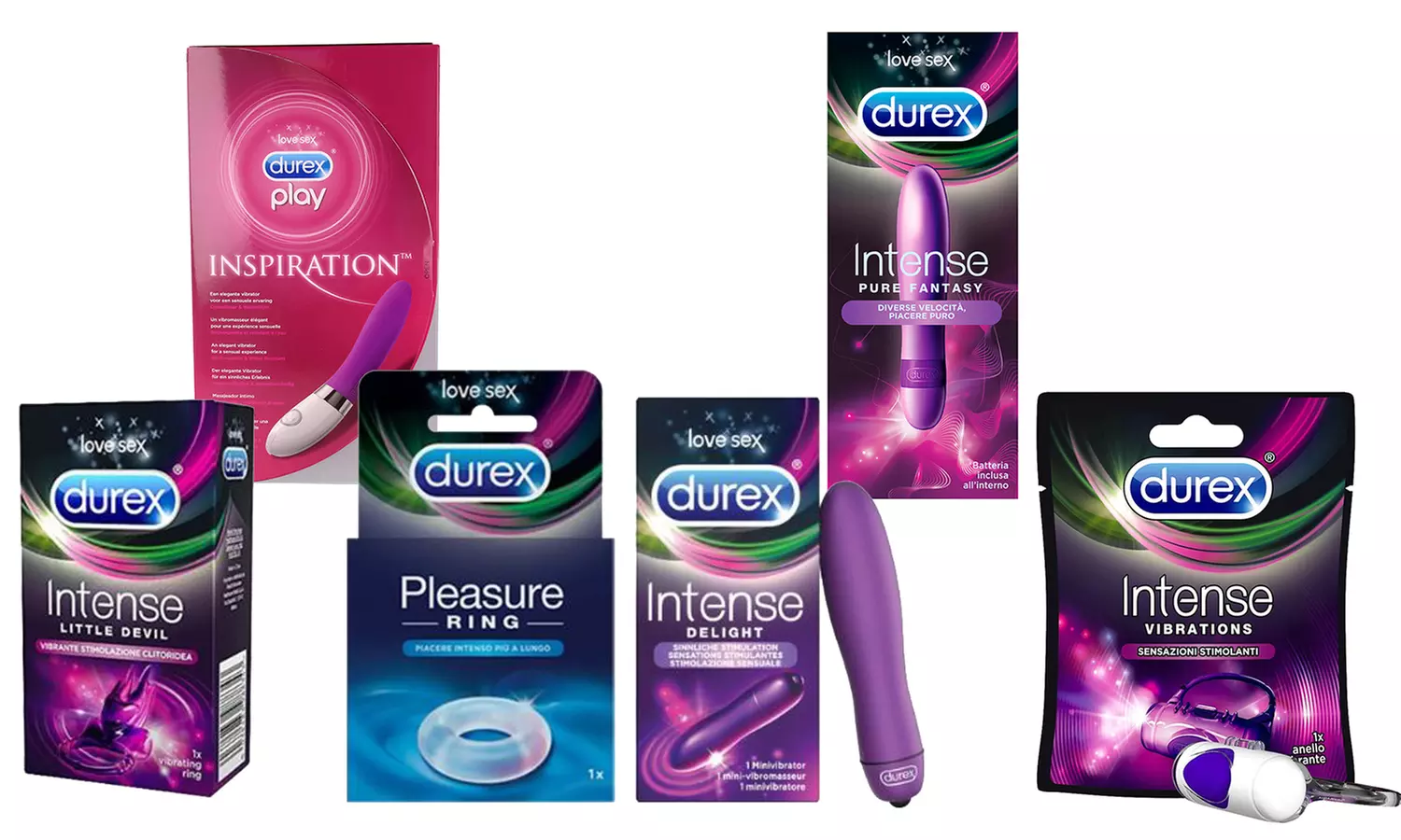 Fino a 6 vibratori o anelli vibranti Durex, disponibili in vari modelli - Primary Image