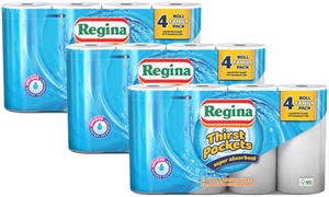 Regina Thirst Pockets Kitchen Paper,12 Rolls 